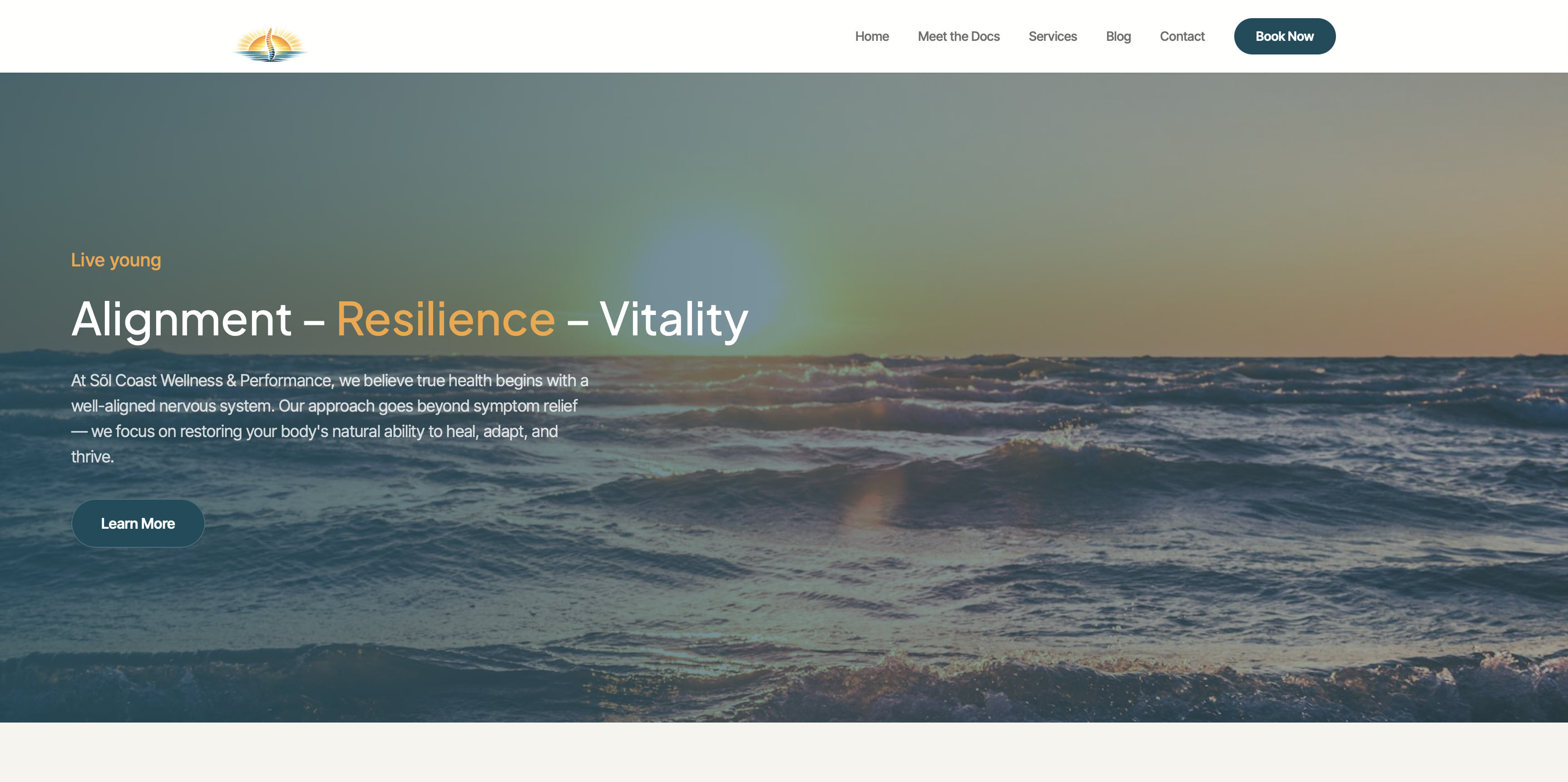 Sol Coast website screenshot